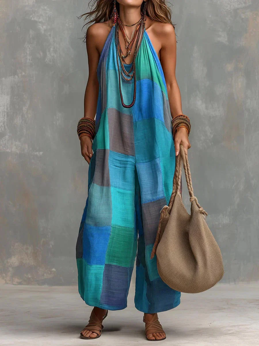 Bohemian Patchwork Jumpsuit™ – Frescura e liberdade com um estilo artístico e único. - Image 3