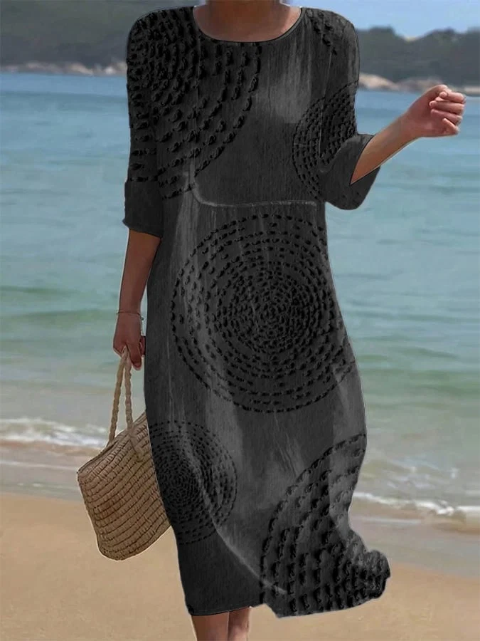 Romilda | Vestido casual bordado na moda - Image 2