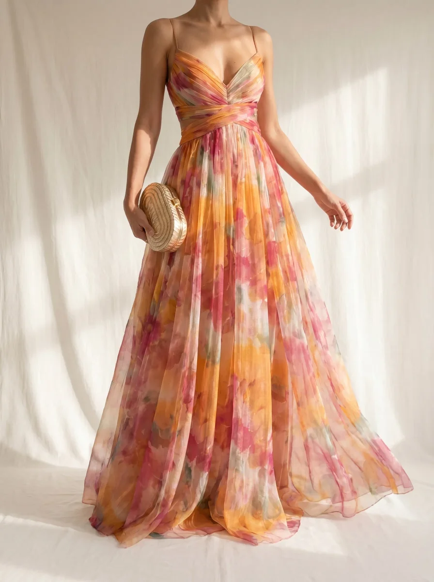 Giselle | Encantador vestido maxi com estampado floral - Image 8